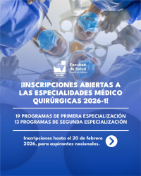 Inscripciones abiertas de los Posgrados Médico Quirúrgicos 2026