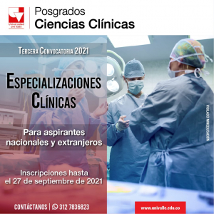 Posgrados Clínicos: Tercera Convocatoria 2021