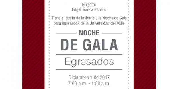 Noche de Gala Egresados Universidad del Valle