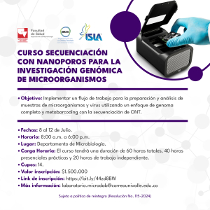 Curso Secuenciación con Nanoporos para la Investigación Genómica de Microorganismos