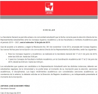 Convocatoria Representantes Estudiantiles