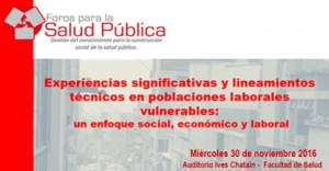Experiencias significativas y lineamientos técnicos en poblaciones laborales vulnerables de Cali