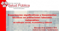 Experiencias significativas y lineamientos técnicos en poblaciones laborales vulnerables de Cali