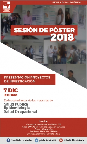 Sesión de Póster Escuela de Salud Pública 2018