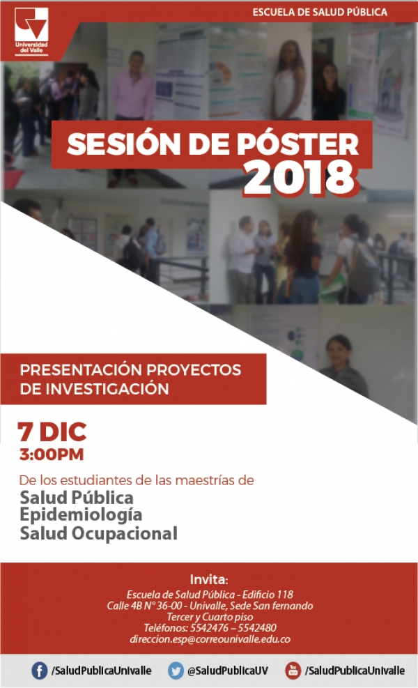Sesión de Póster Escuela de Salud Pública 2018
