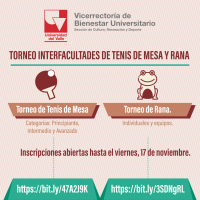 Torneos de Rana y Tenis de Mesa