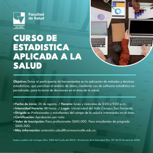 Curso de Estadística Aplicada a la Salud