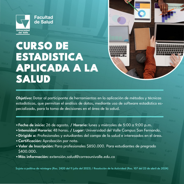 Curso de Estadística Aplicada a la Salud