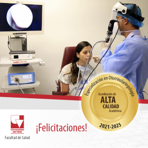 La Especialización en Otorrinolaringología obtiene la Acreditación de Alta Calidad