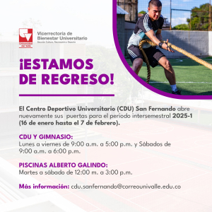 Horario Intersemestral CDU San Fernando