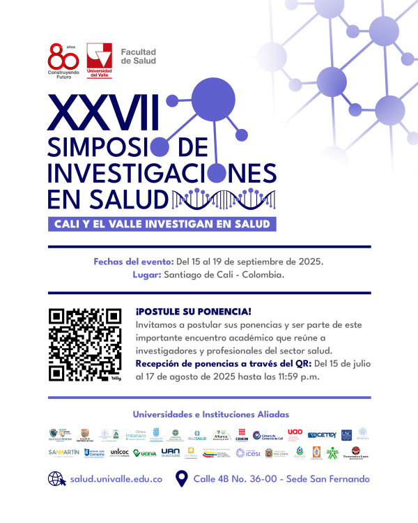 ¡Postula tus Ponencias al XXVII Simposio de Investigaciones en Salud!