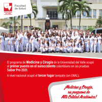 Programa de Medicina y Cirugía de Univalle: primer lugar en las Pruebas Saber Pro en el suroccidente