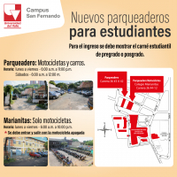 Nuevos parqueaderos para Estudiantes