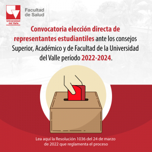 Elección directa Representantes Estudiantiles ante los consejos Superior, Académico y de Facultad, período 2022-2024”