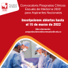 Convocatoria Posgrados Clínicos Escuela de Medicina 2022 para Aspirantes Nacionales